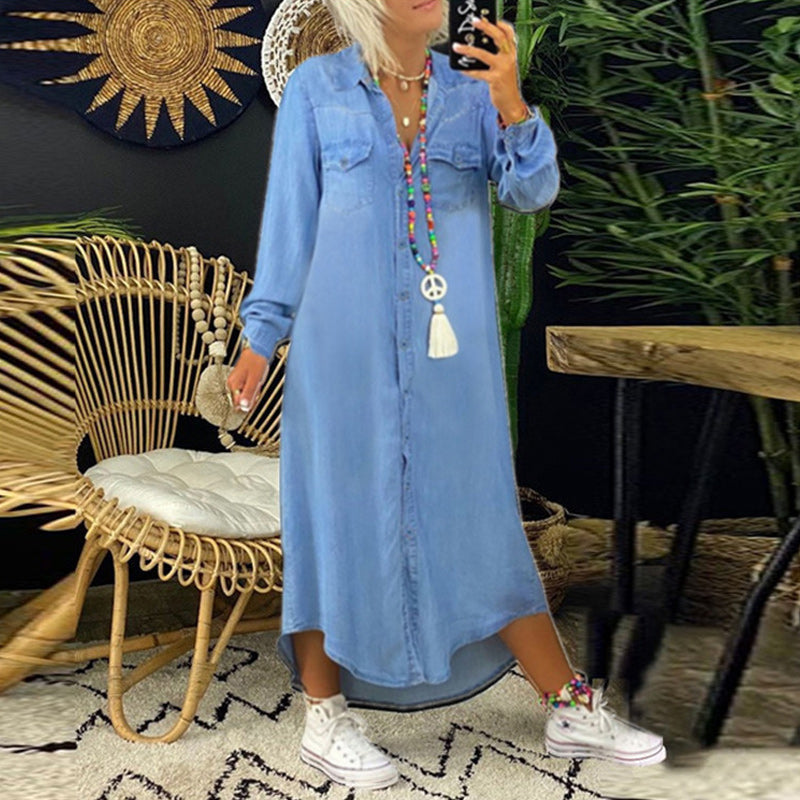 Terenza - Tummy Covering Denim Dress
