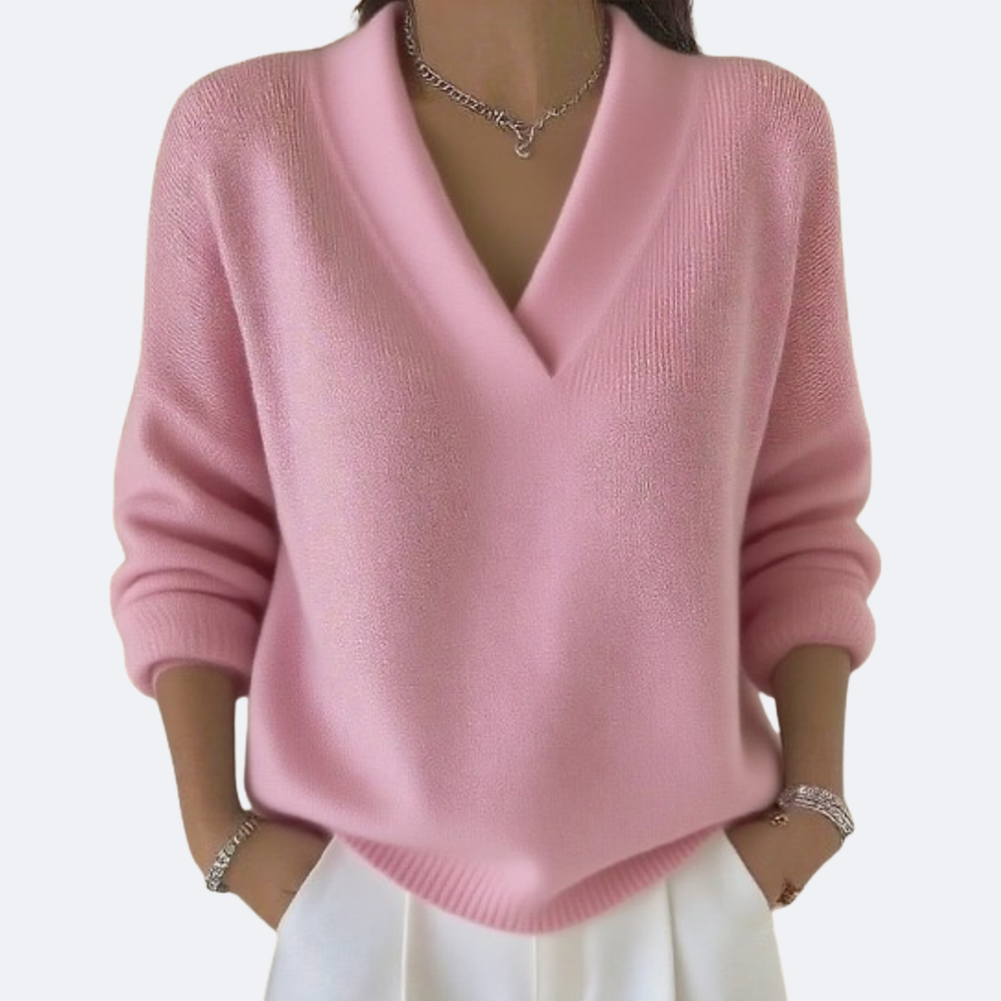 MILENA - Soft Knit with V-Neck