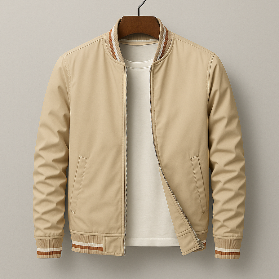 Wilson™ | Elegant Striped Bomber Jacket