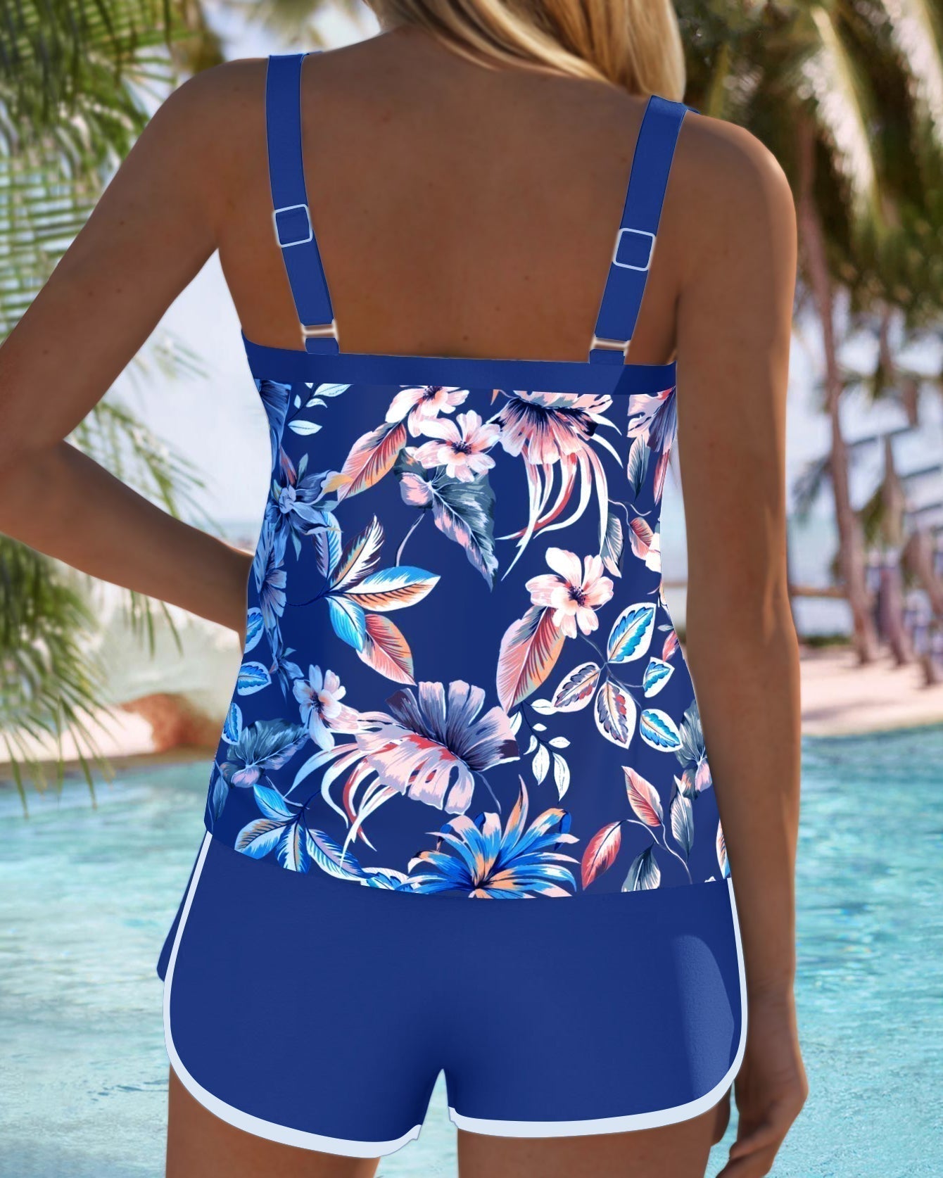 Rachelle - Refined Floral Tankini Set