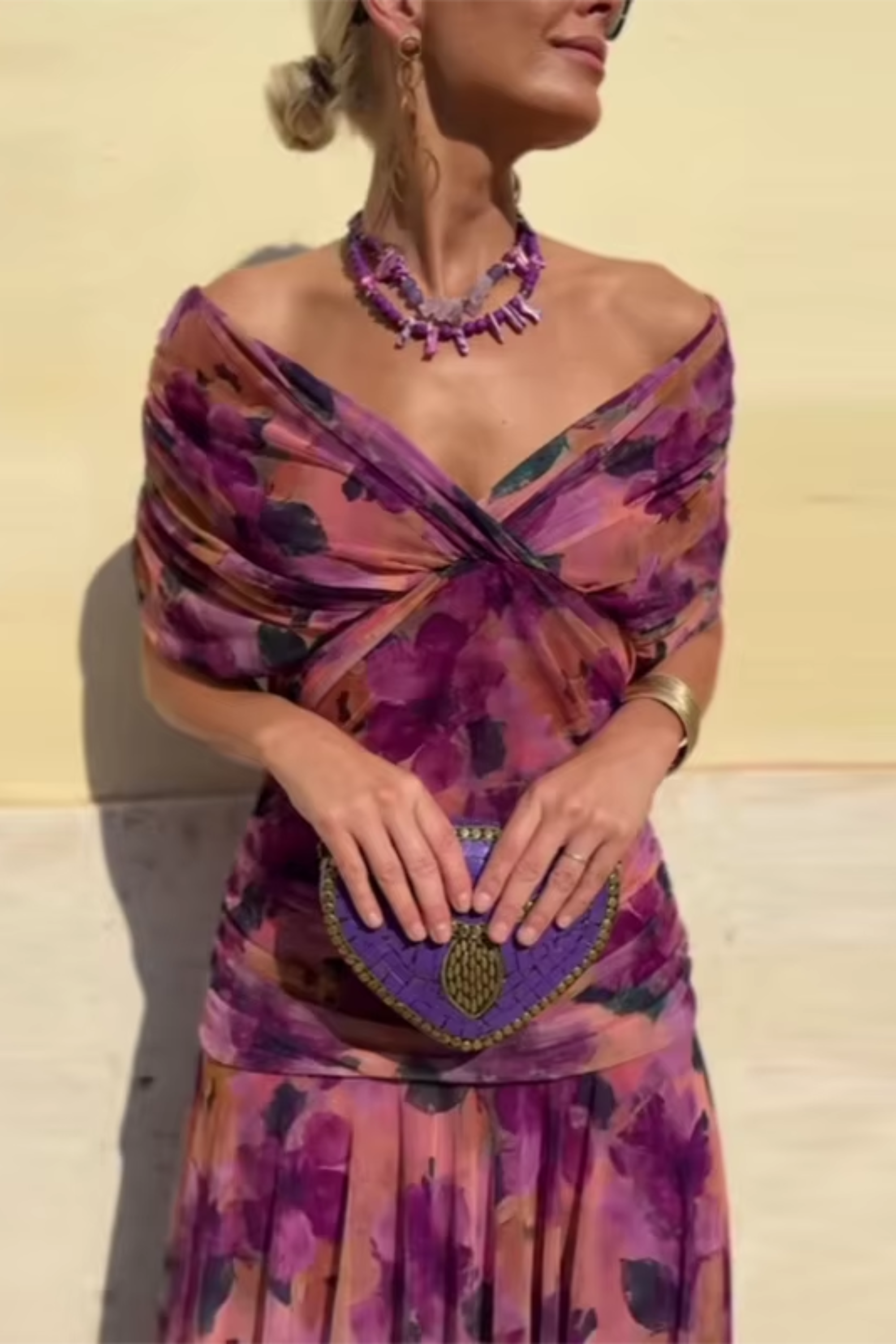 ANA | ELEGANT MAXI PLEAT DRESS