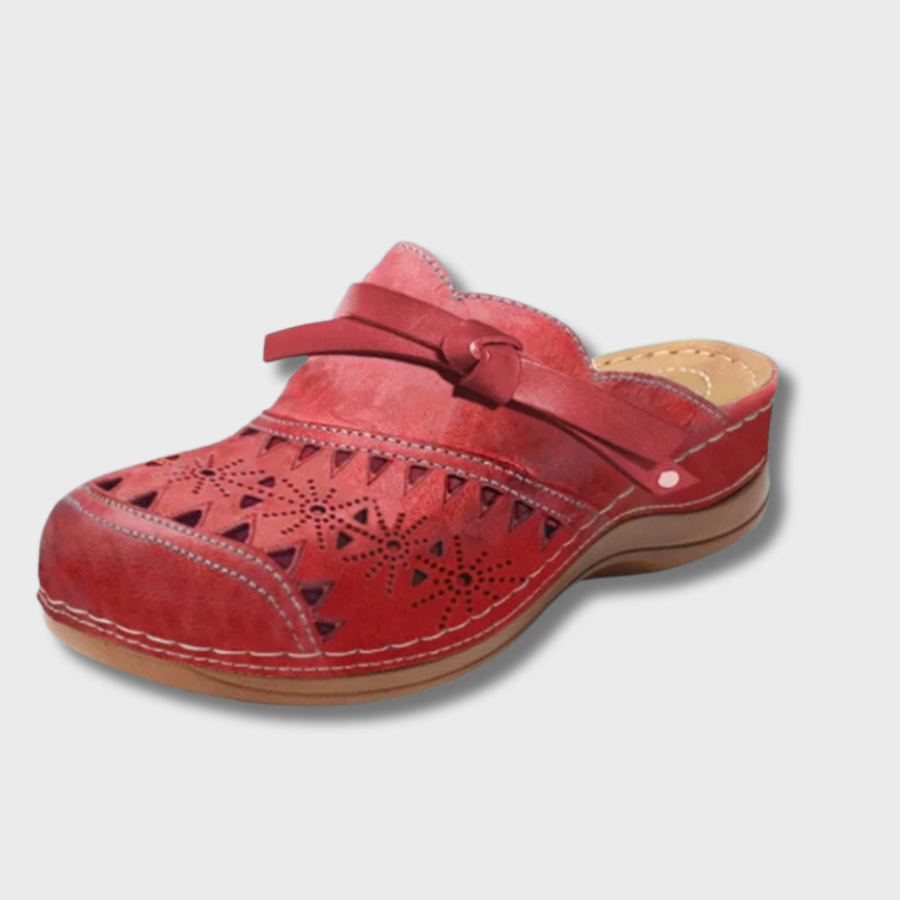 Nicolina™ | Orthopedic Bow Hollow-Out Flat Mules