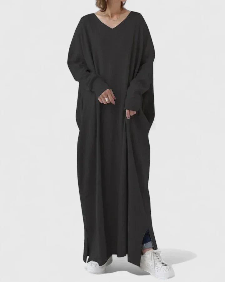 MARY – RELAXED MAXI SWEATER DRESS