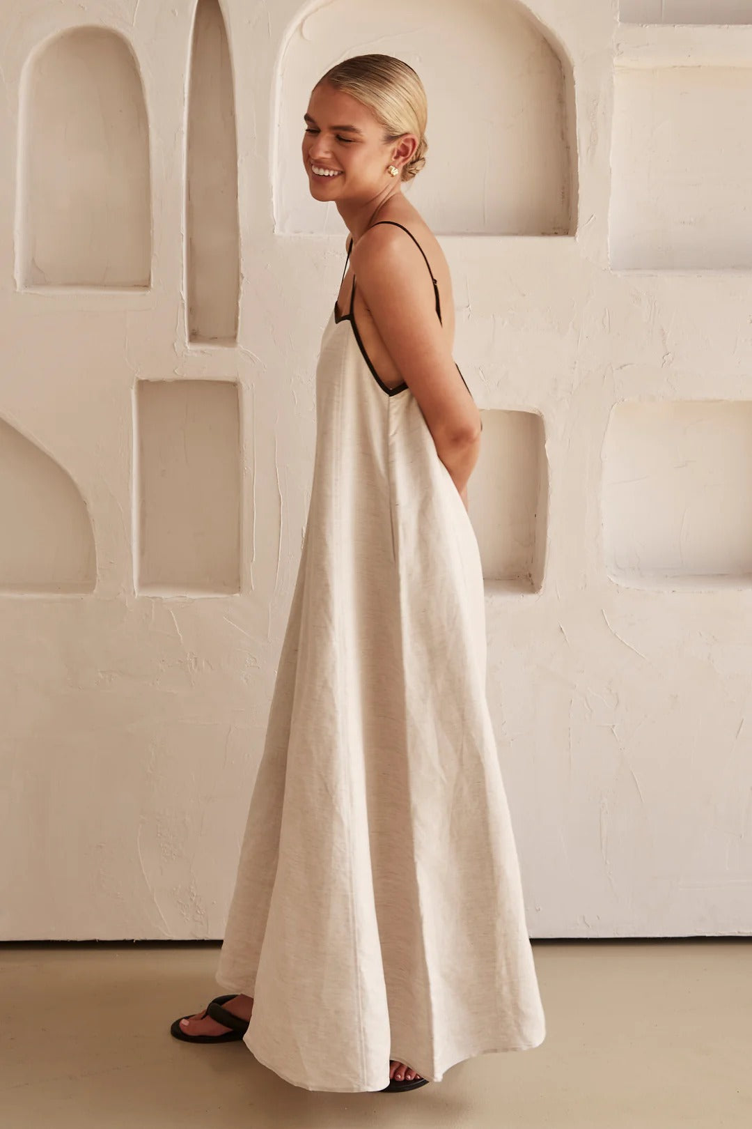 Amber | Women's Spaghetti Strap Maxi Wedding Guest Dress