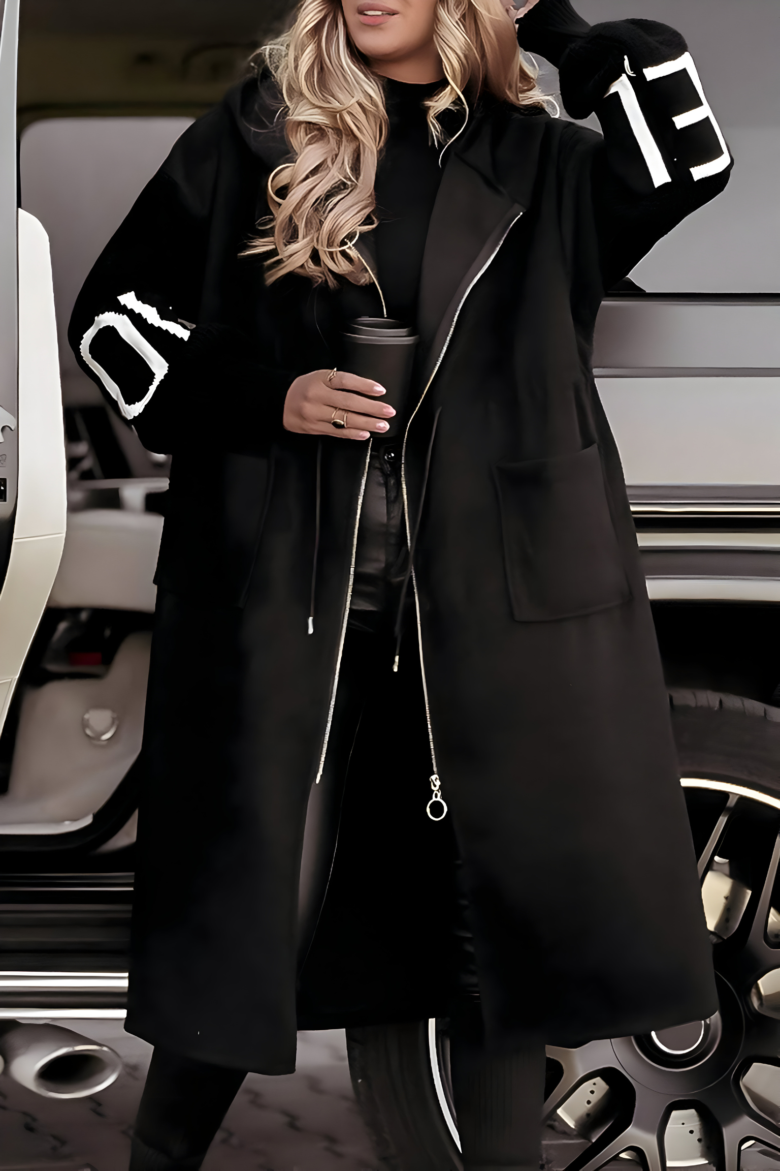 DANIELA – MODERN HOODED LONG COAT