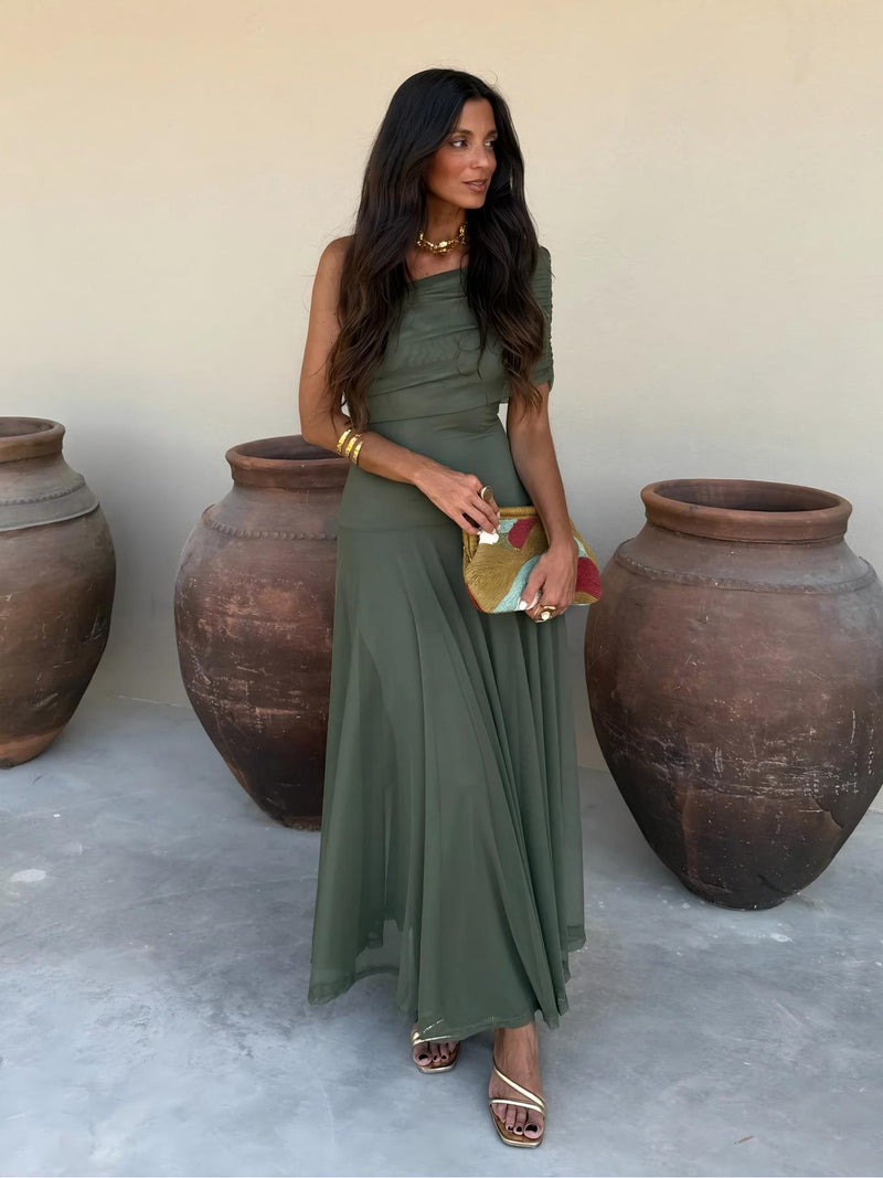 Camila | Elegant Mesh Maxi Dress