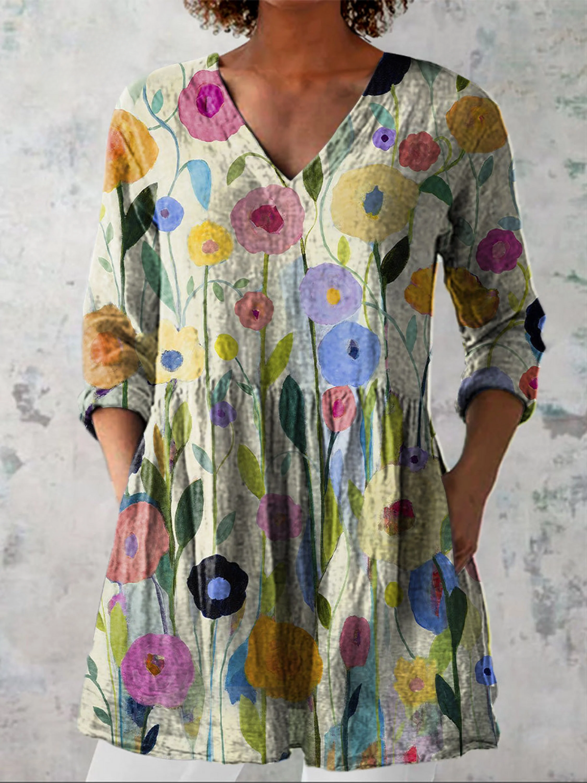 Blaire | V-Neck Longline Shirt