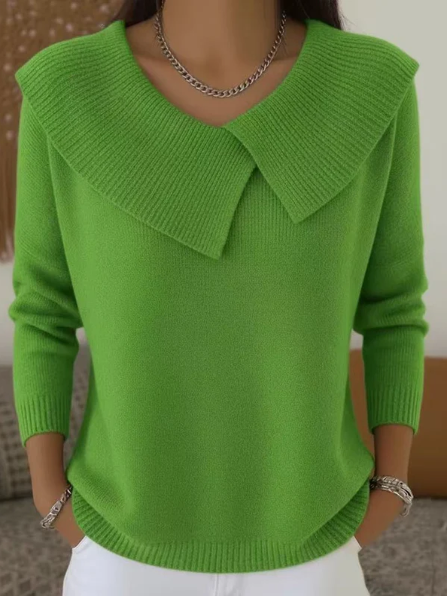 Lucia™ | Warm Sweater with Soft Collar