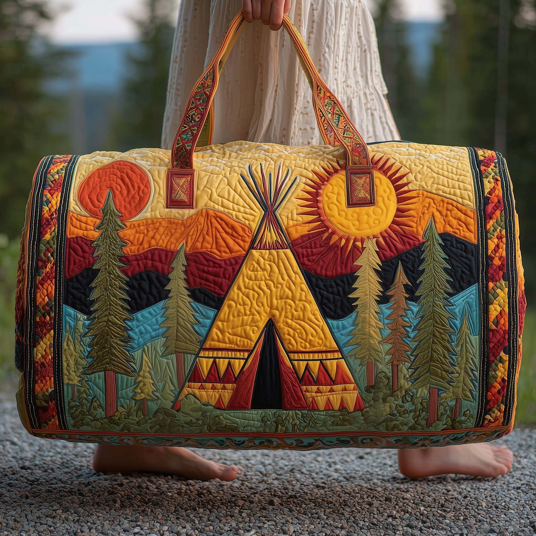 Luna – Padded Travel Bag with Artisan Design