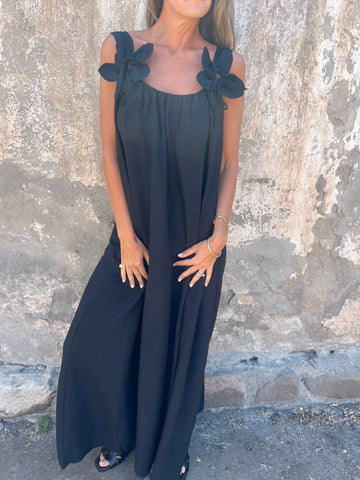 Floral Dress with U-Neckline - Timeless Elegance
