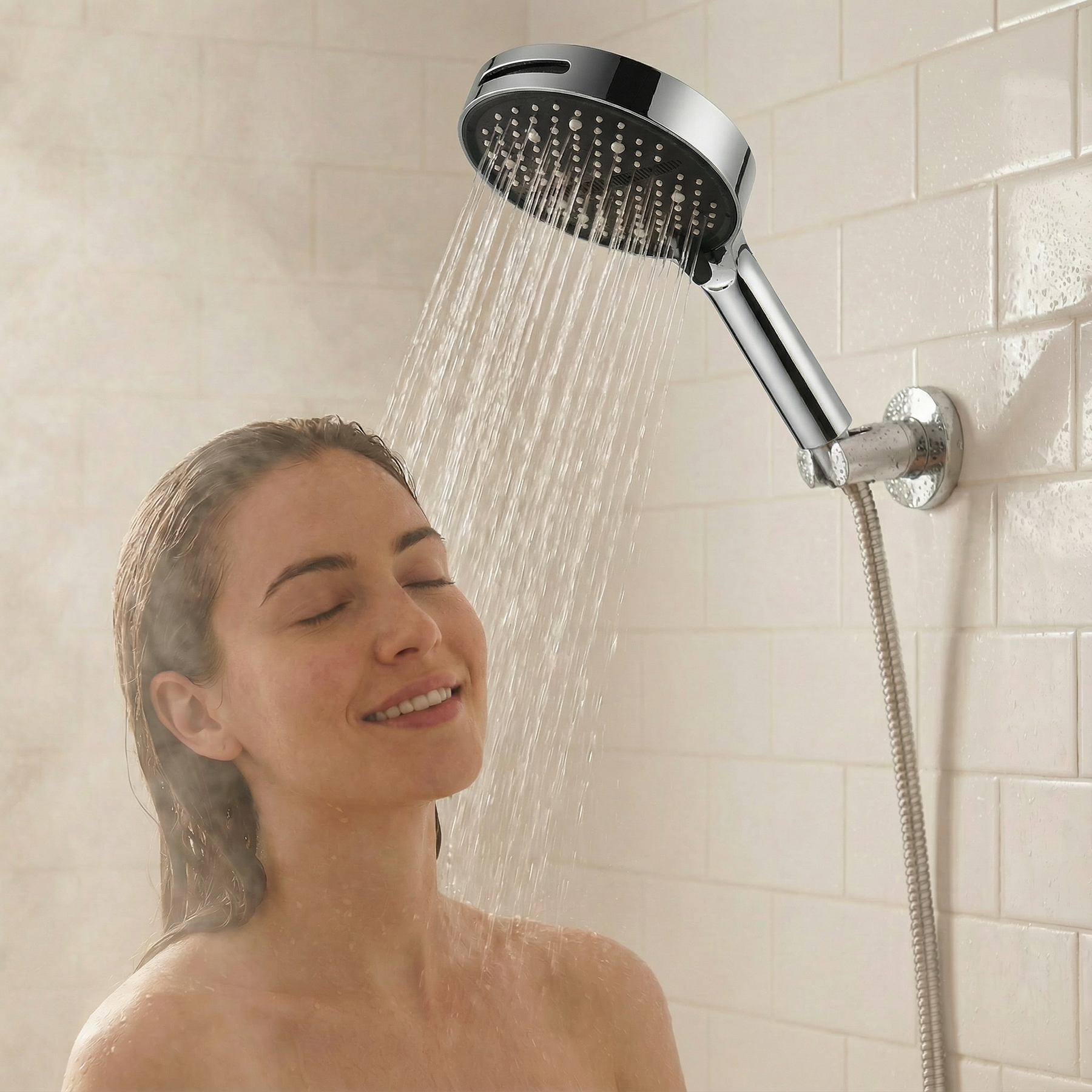 Aquaflow - 7 mode filtered shower head for softer hair