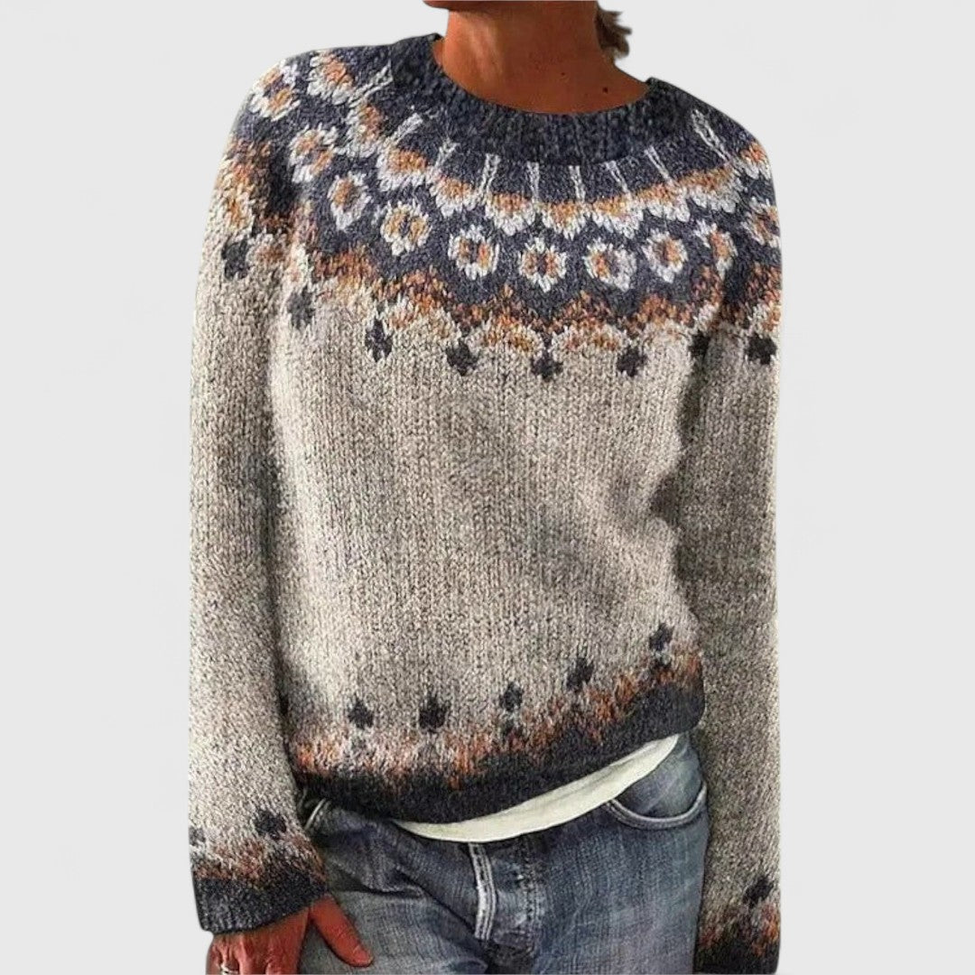 Sylwia - Retro Scandinavian Knitted Sweater