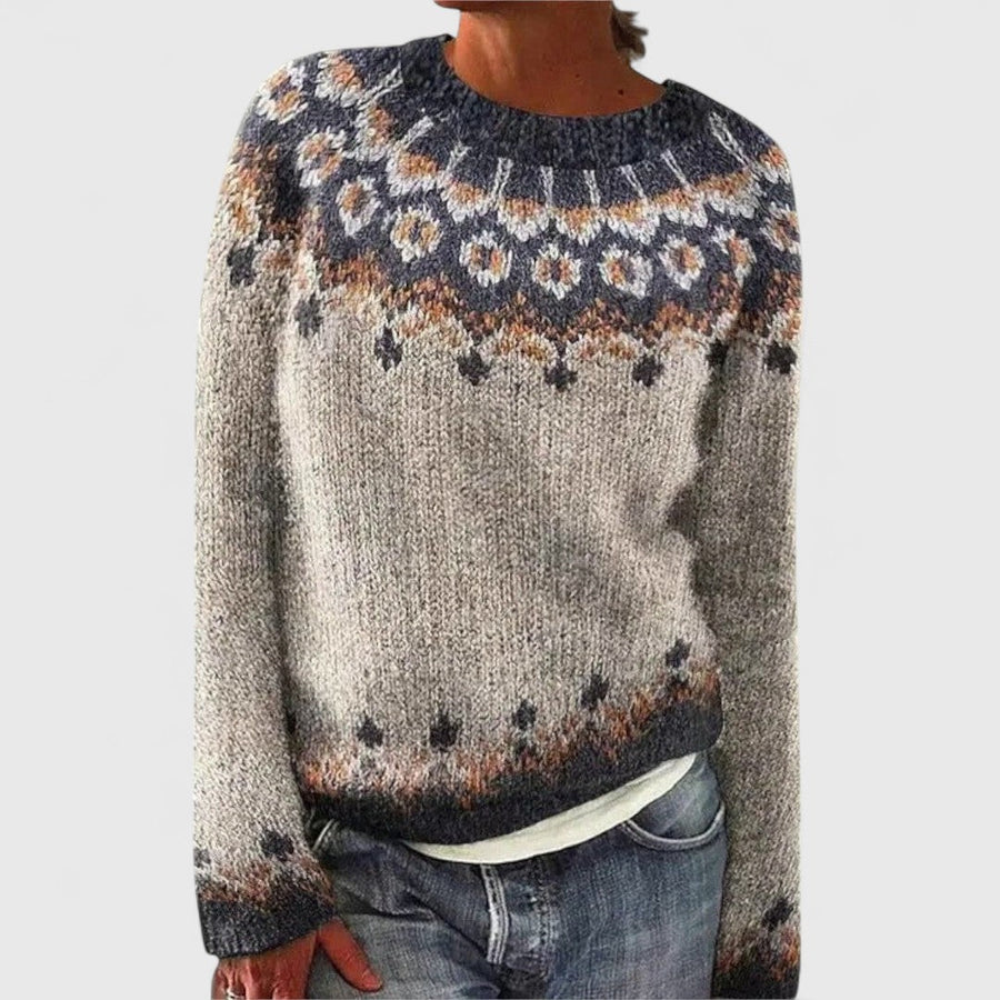 Sylwia - Retro Scandinavian Knitted Sweater