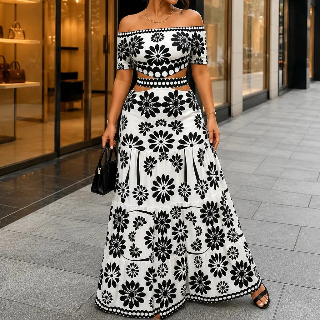 Florena – Off Shoulder Printed Maxi