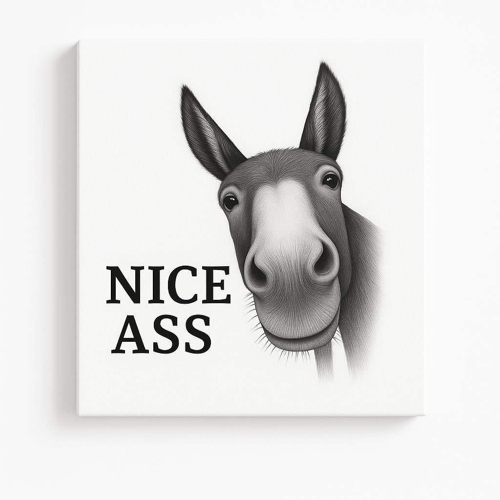 Gigglery - Funny Donkey Bathroom Wall Art