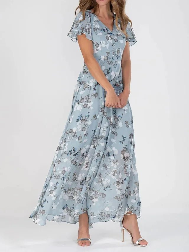 Clara | Floral V-Neck Maxi Dress