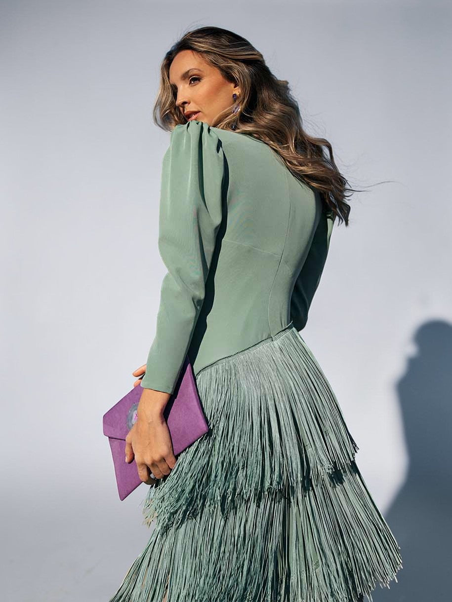 Sofia - Elegant Dress with Fringes