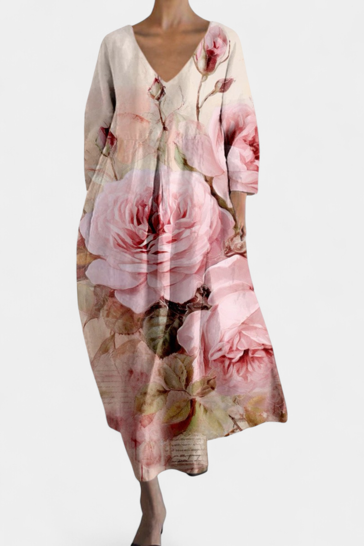 NAOMI – ART BLOOM MIDI DRESS