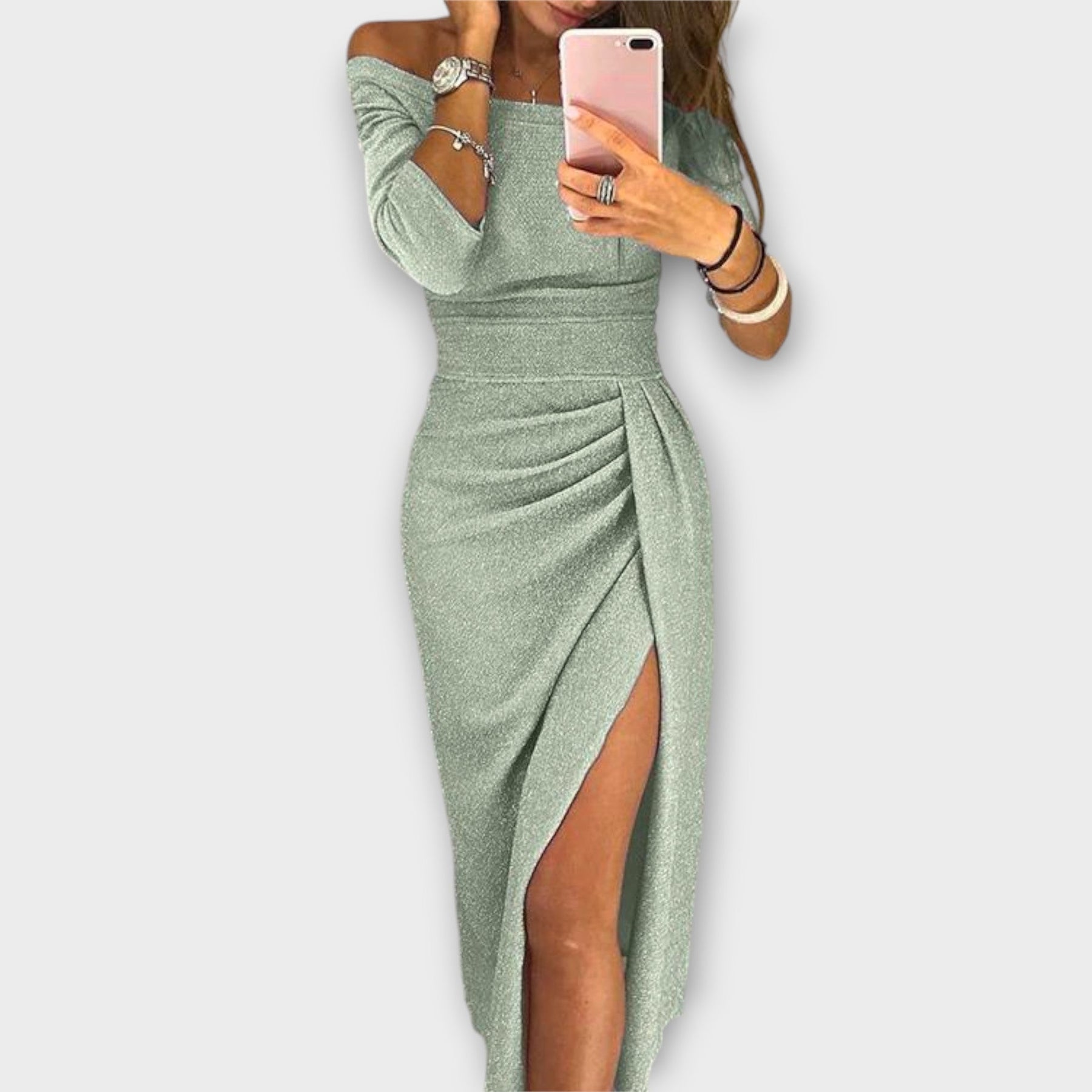 Amelia | Elegant Off-Shoulder Dress