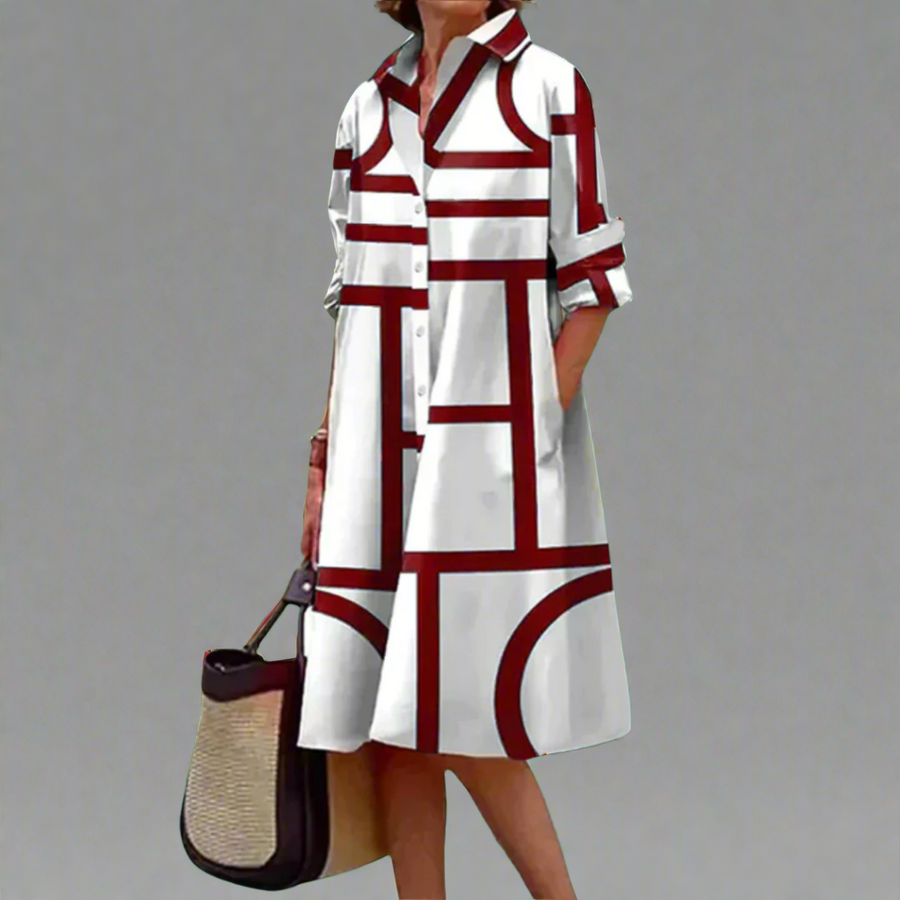 Roswitha™ | Luxe Midi Dress with Elegant Design