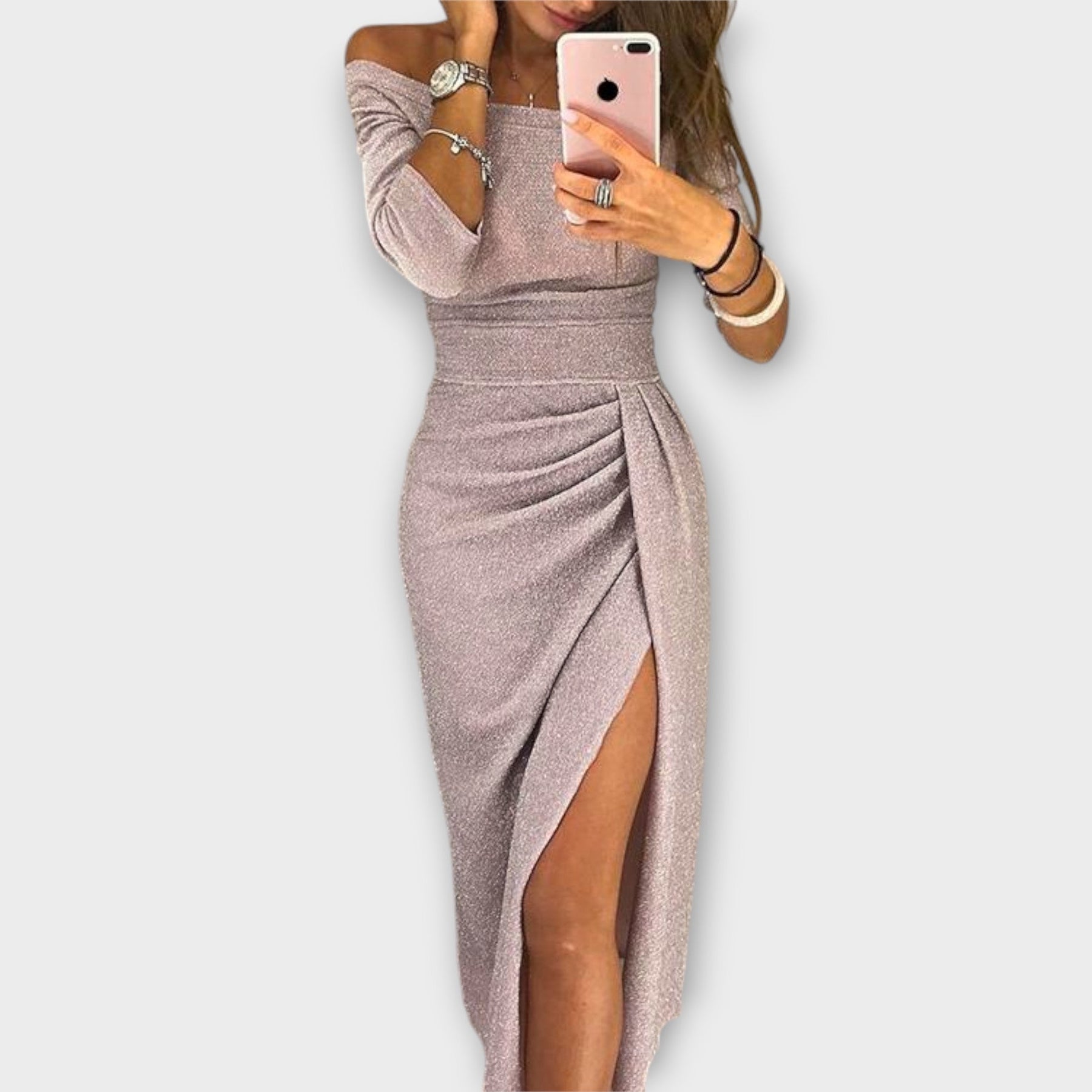 Amelia | Elegant Off-Shoulder Dress