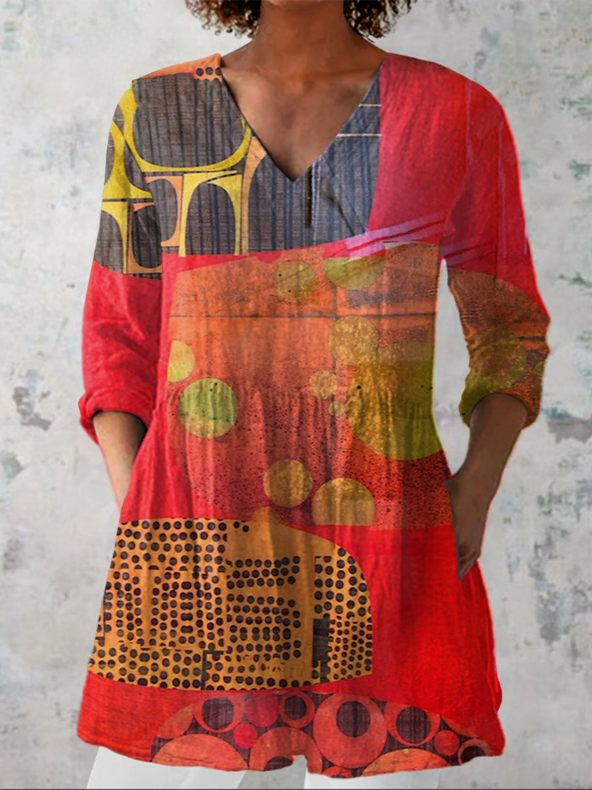 Indira | V-Neck Longline Shirt