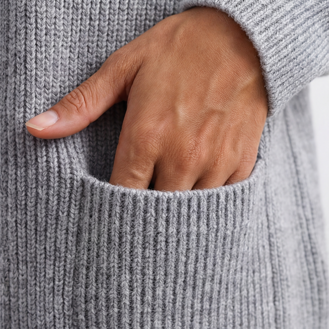 Covena – Soft Knit Zip Up Cardigan with Pockets