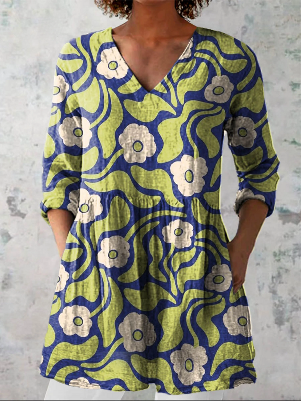 Galina | V-Neck Longline Shirt