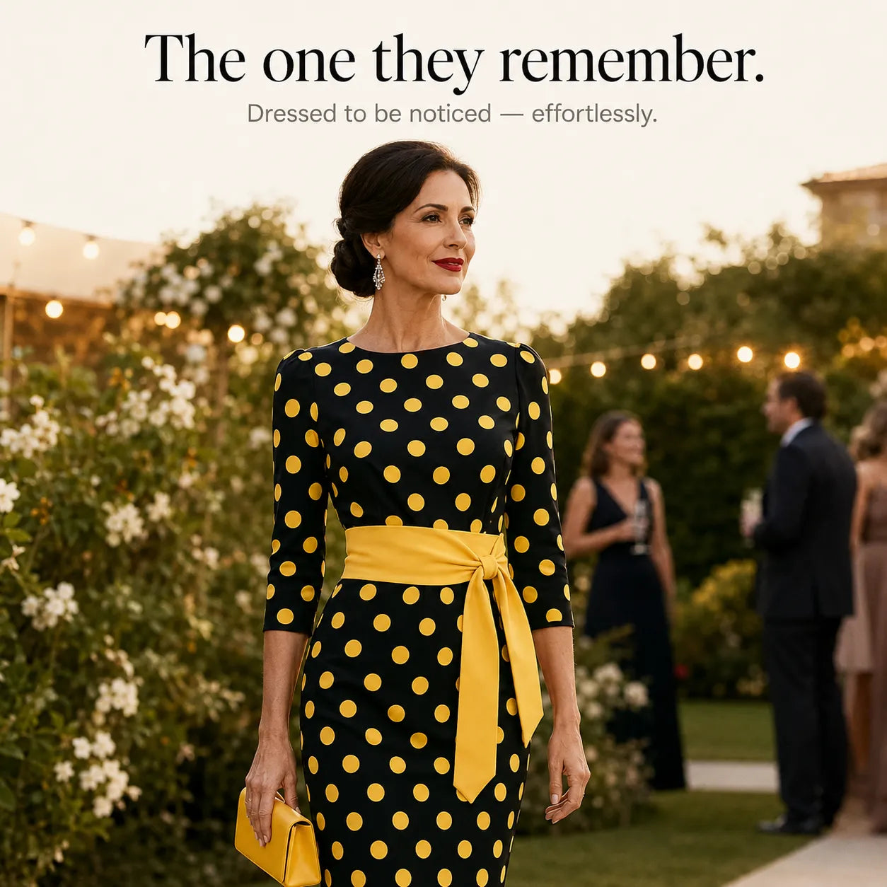 Belora – Retro Polka Dot Midi Dress with Belted Waist