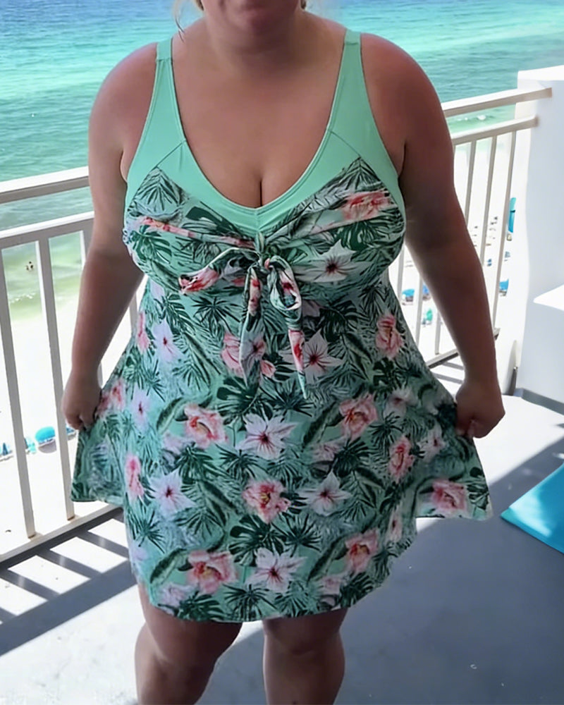 Printed swimsuit, comfortable fit
