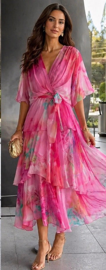 Stella & Grace™ |Layered Floral Sun Dress