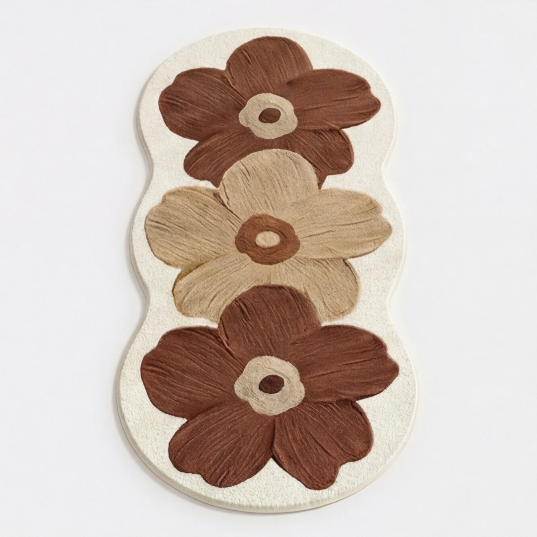 Bloomora – Sculpted Floral Accent Rug