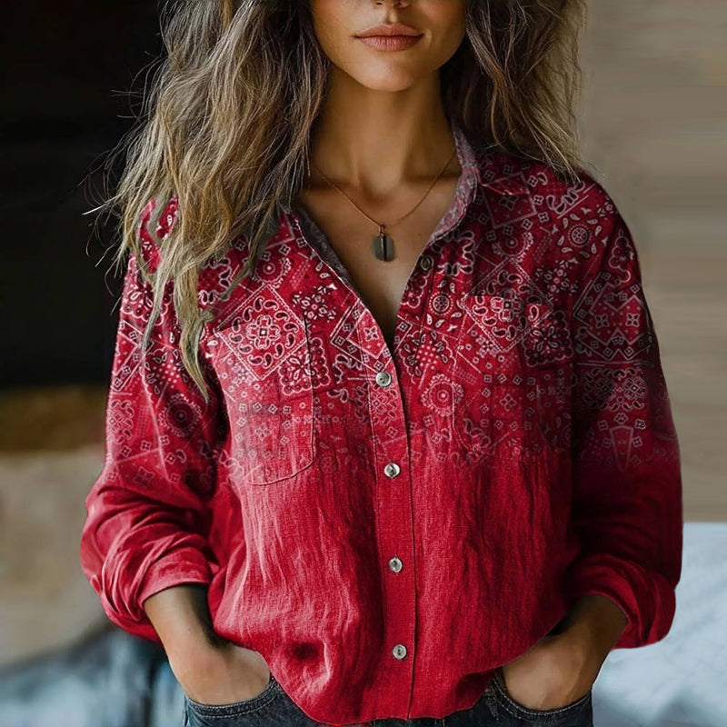 NIVES I PRINTED VINTAGE BLOUSE