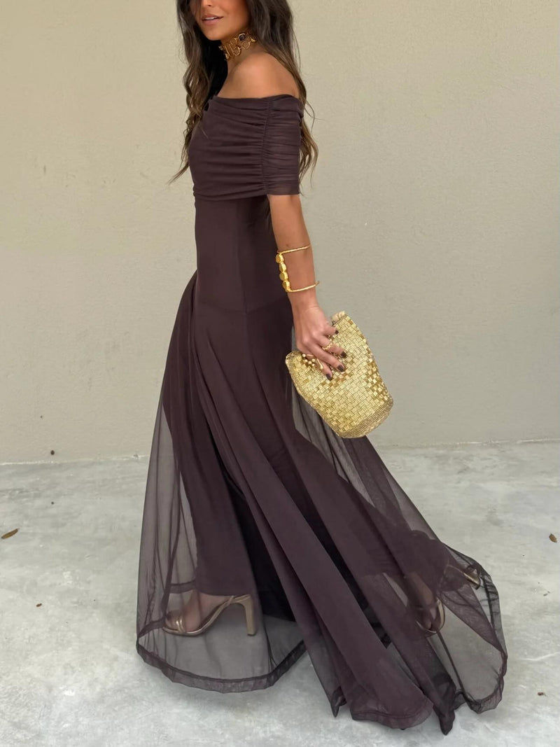 Camila | Elegant Mesh Maxi Dress