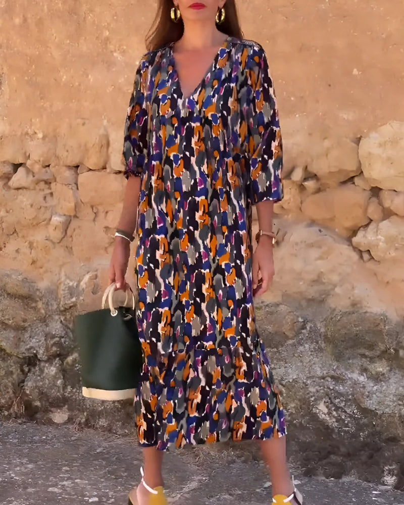 ASIRA - BOHO PRINTED DRESS