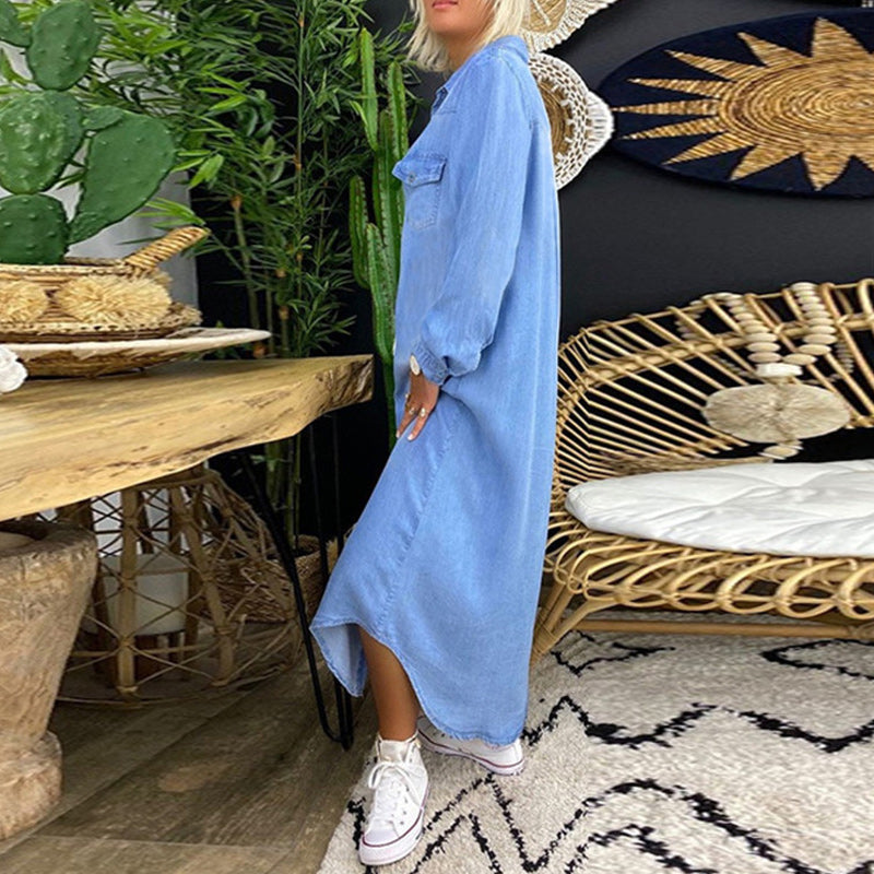 Terenza - Tummy Covering Denim Dress