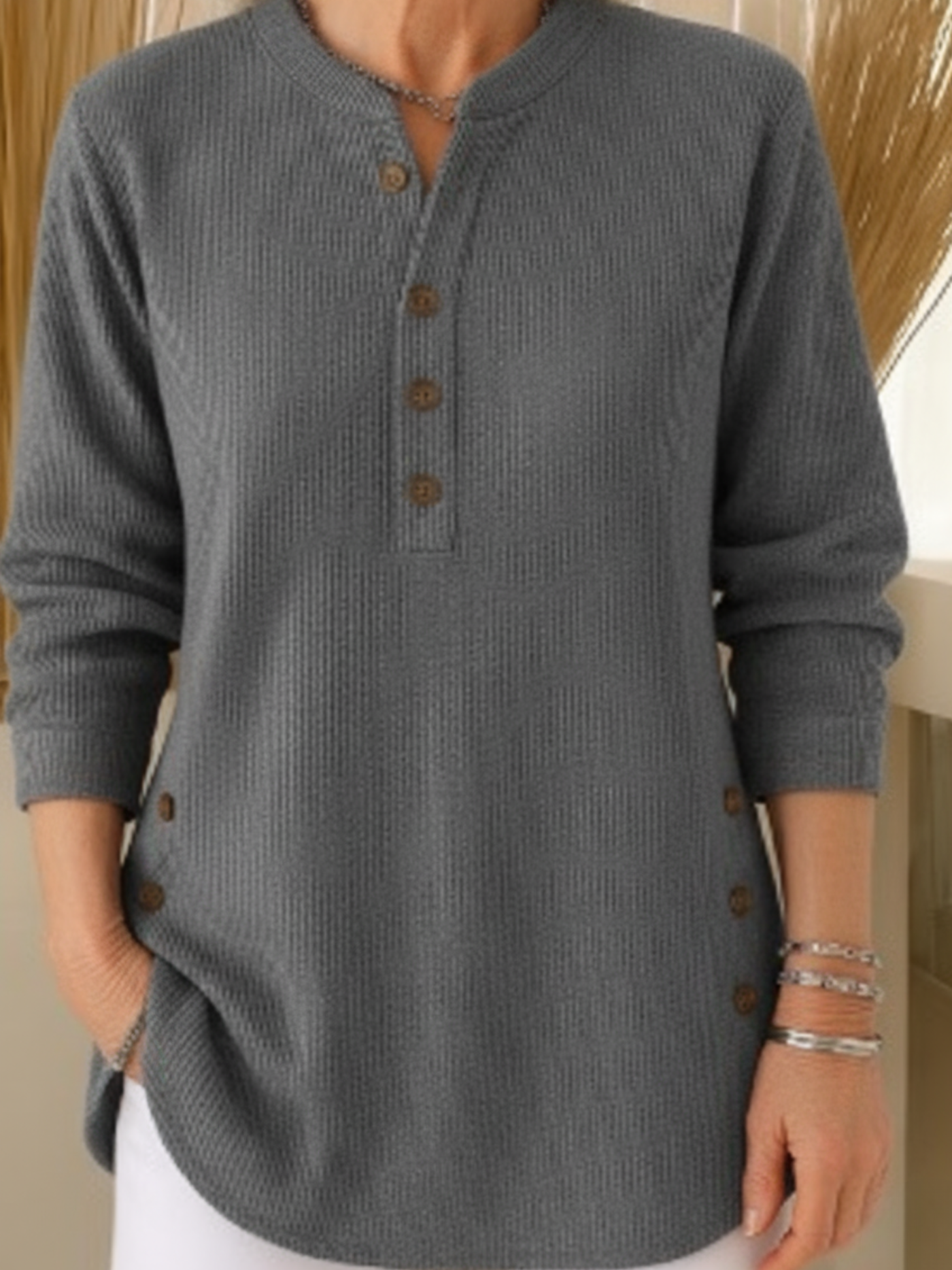 Amelie™ | Stylish Casual Henley Top
