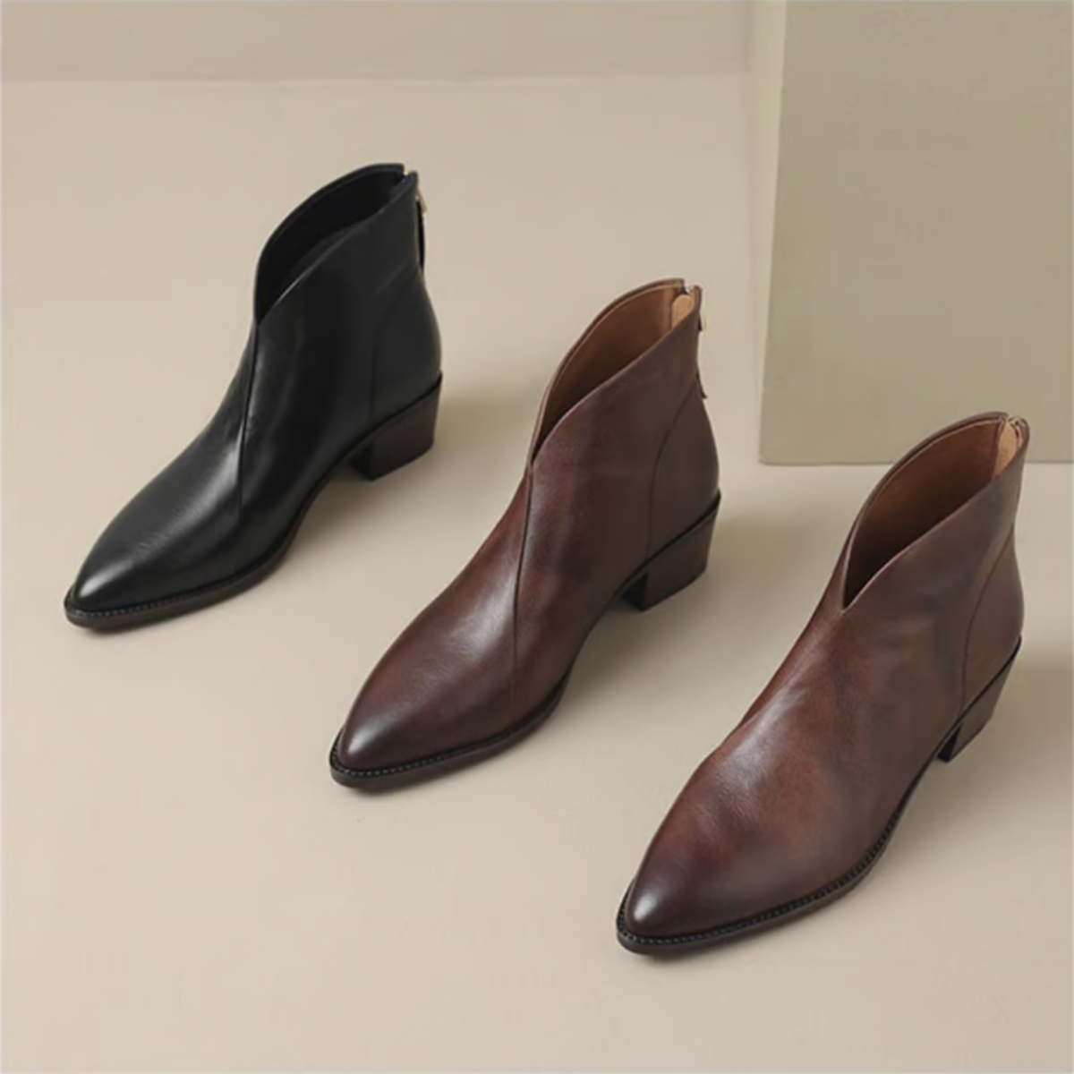 Santino™ | Luxury Ankle Boots with Low Heel