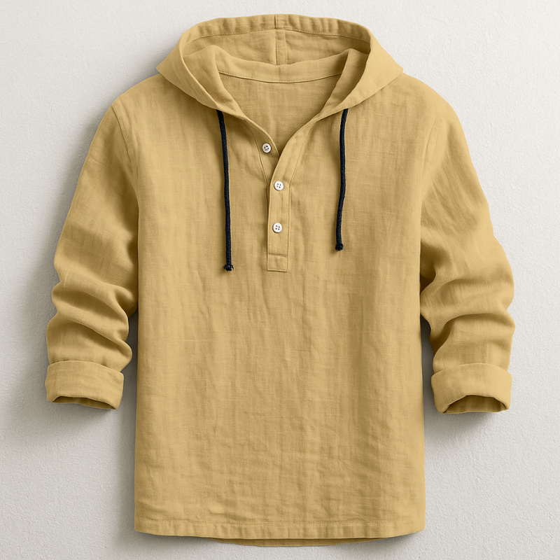 Lorenzo™ | Refinded Linen Hooded Shirt
