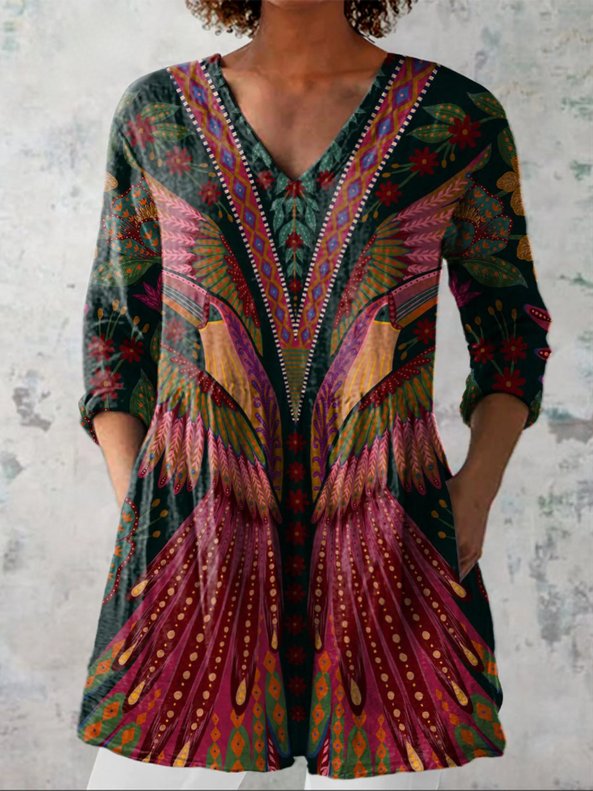 Adrianna | V-Neck Longline Shirt