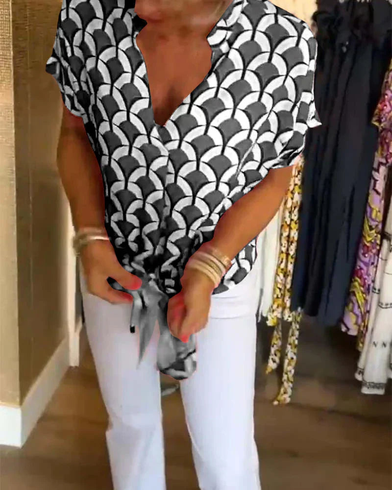 SOLVEIG STYLISH PRINTED BLOUSE