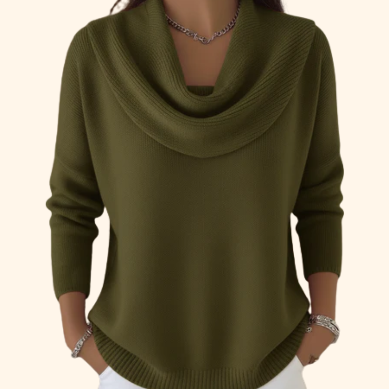 Flora™ | Soft Cowl-Neck Sweater