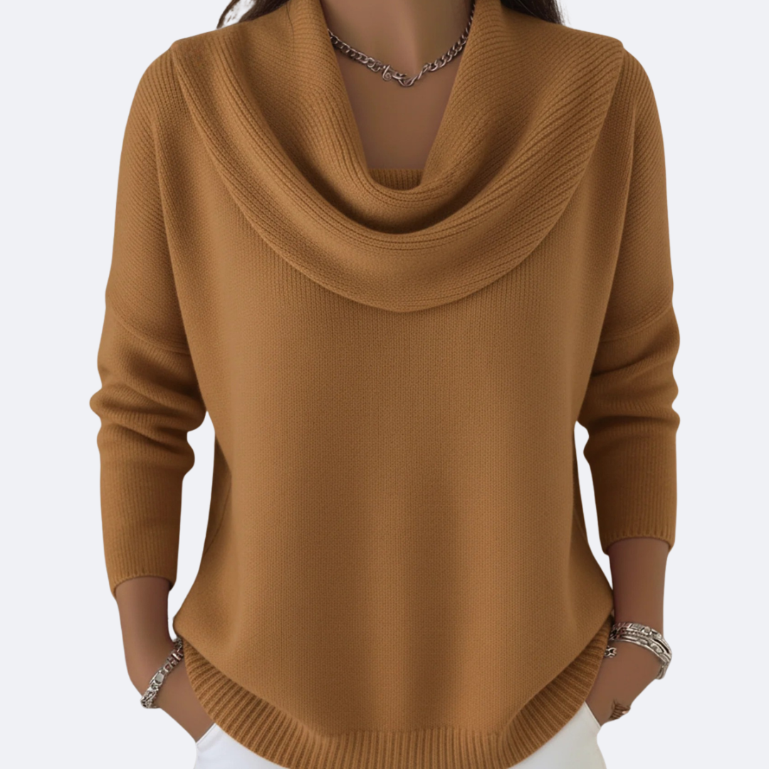 GIULIA - Cozy Ruffle Neck Sweater
