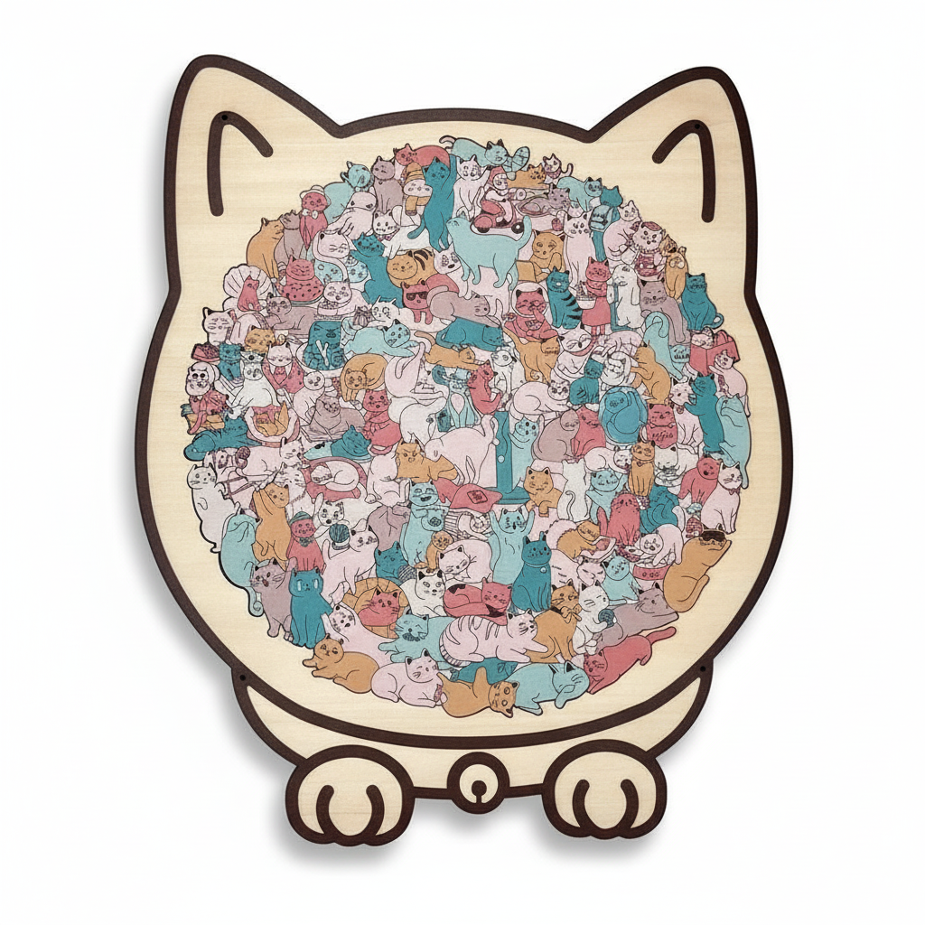 Felina - Decorative Wooden Cat Puzzle