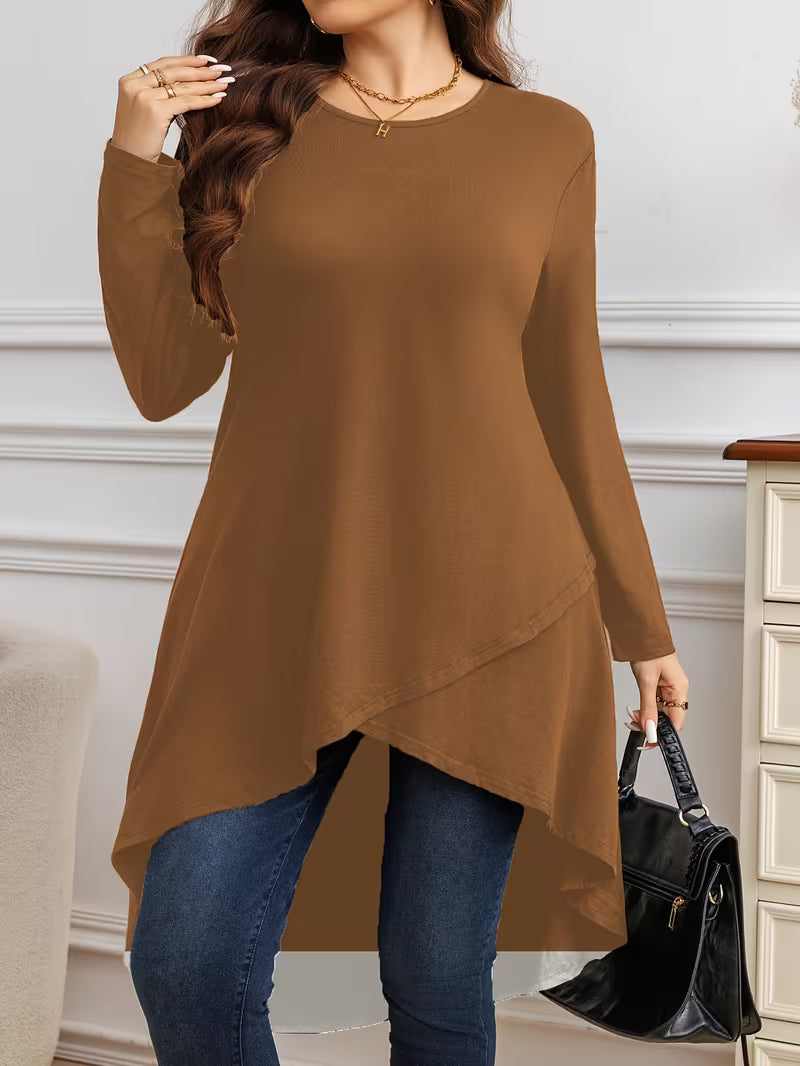 Neasa - Elegant Long Sleeve T-Shirt
