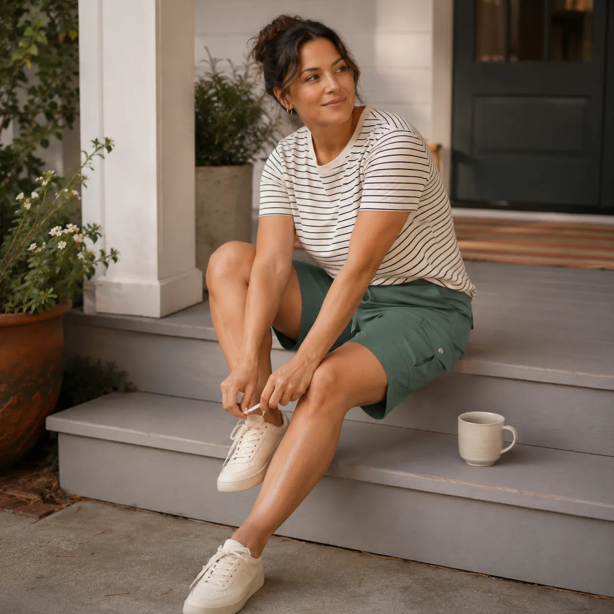 Brevelle – Quick-Dry Cargo Shorts for Women with 6 Pockets and Drawstring Waist