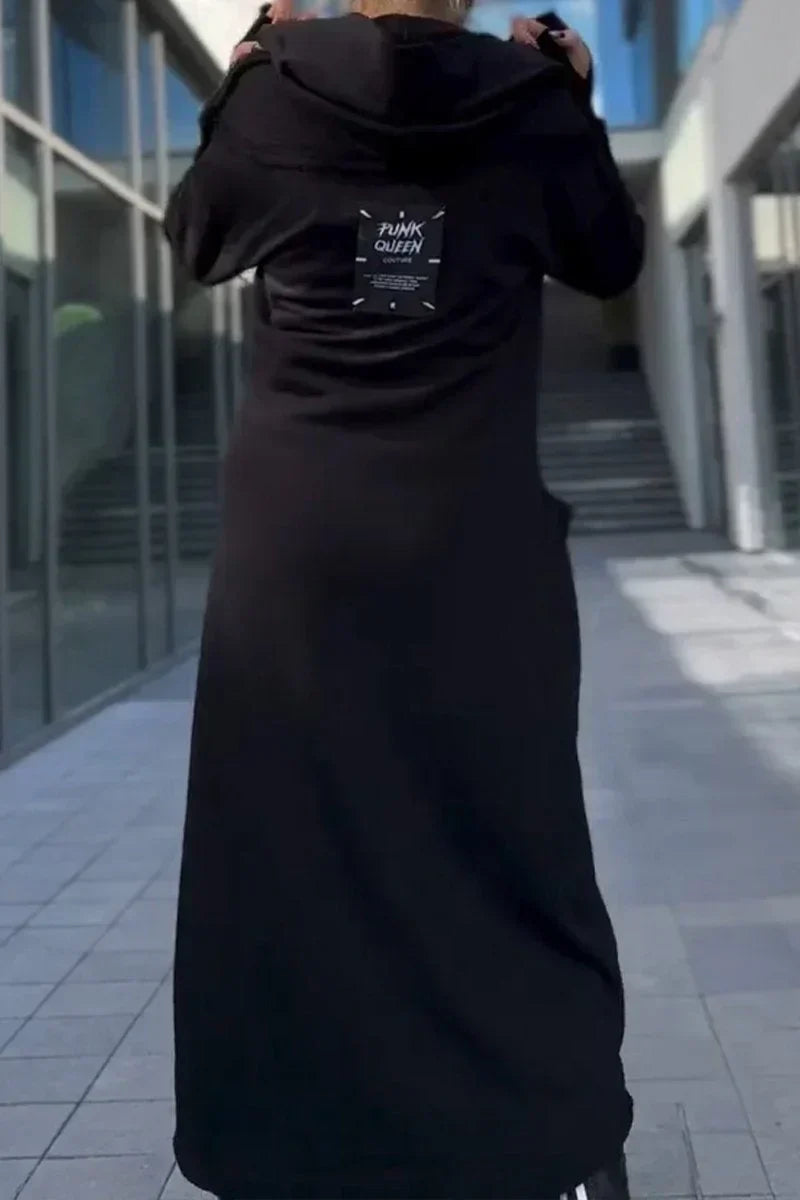 RILEY – FUTURISTIC HOODED LONG COAT