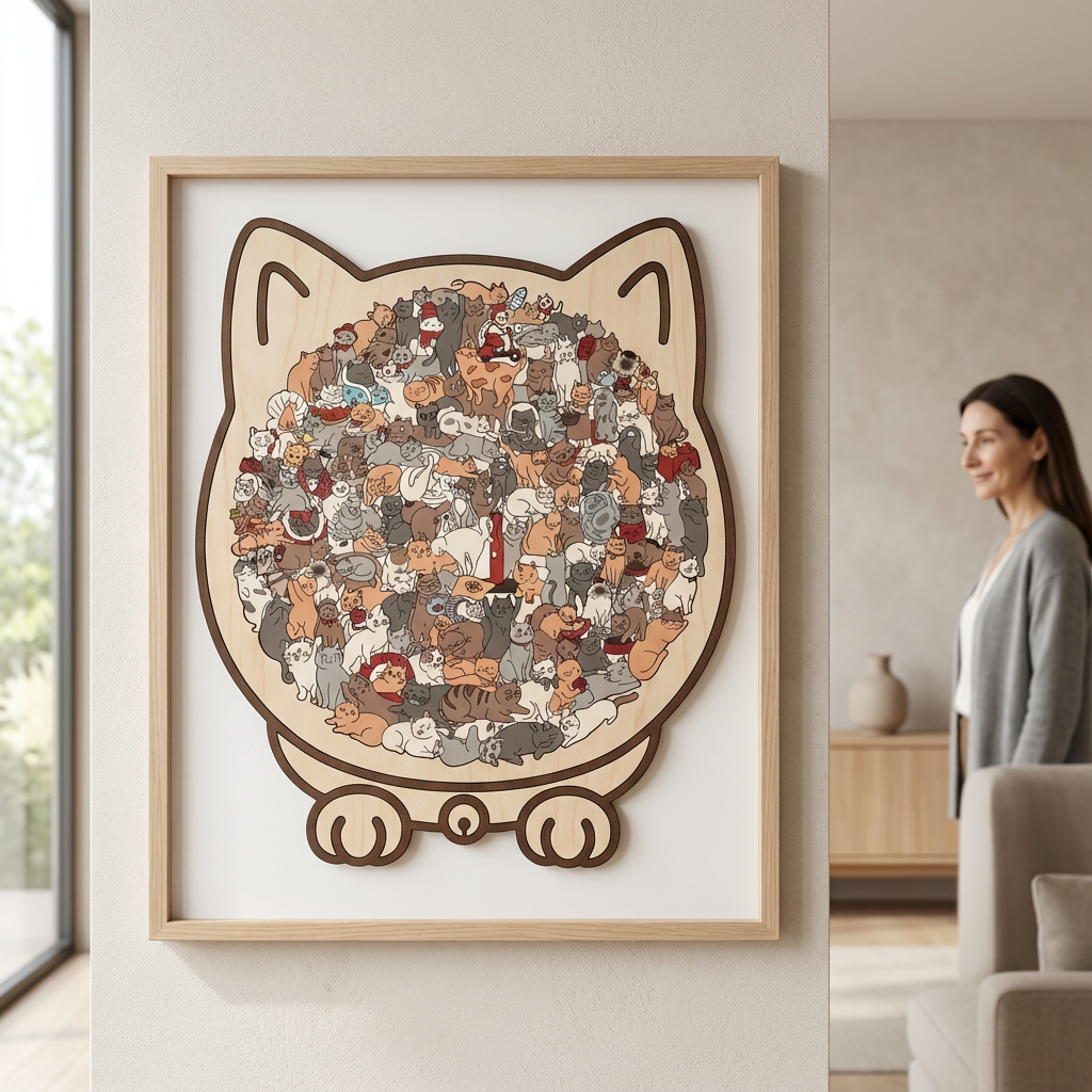 Felina - Decorative Wooden Cat Puzzle
