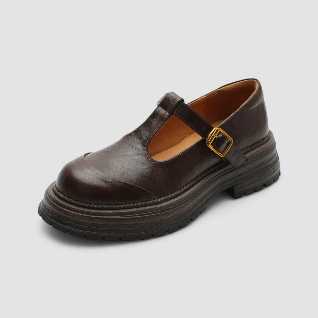 Amelia | Womens Platform T Strap Casual Shoes