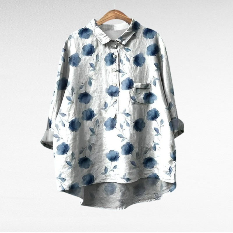 Kamil | Elegant Summer Linen Blouse